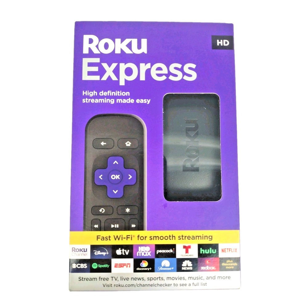 Roku Express HD Streaming Device Includes Remote, Free & Live TV Access